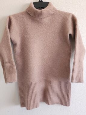Everlane The Alpaca Yak Wool Turtleneck Sweater Brown Taupe Small